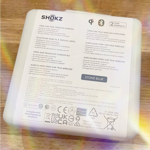 SHOKZ OpenFit 2+- Open-Ear Wireless Earbuds -Blue- Running Headphones *BNIB* - Picture 5 of 5